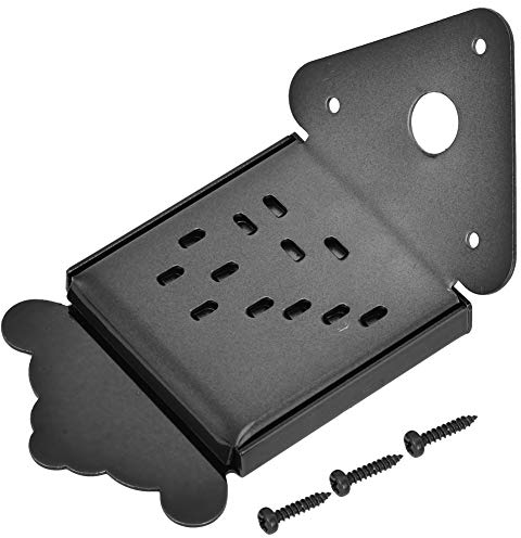 Mandolin Metal Bridge Mandolin Tailpiece Replacement for 8/10/12 Loop-End String Mandolin(QB09 Black without Pattern) Playing Accessories Performance Accessories