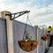 HowseHold 8 x Hanging Basket Brackets for Concrete Posts - Supports Easy Fill baskets, adjustable height