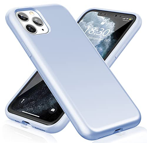 Gahwa Silicone Liquido Custodia Cover Compatibile con iPhone 11 Pro Antiurto in Gomma Gel Silicone Liquido Case per iPhone 5,8 - Protezione Full Body, Premium Silicone, Azzurro