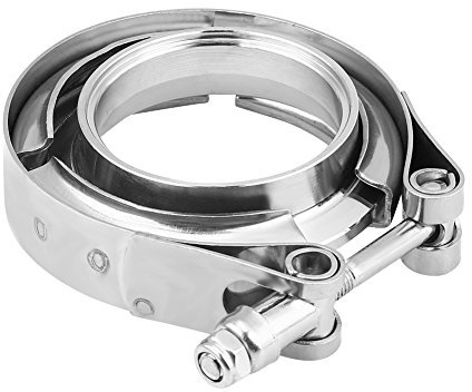 Kit Flangia Morsetto V-Band di Scarico 2 Pollici in Acciaio Inossidabile per Tubi di Scarico Turbo(2 Inches)