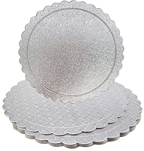 WDZGX Cake Board 30cm rund Cakeboard Rund Tortenunterlage 6STK Wiederverwendbar Torten Unterplatten für Transport Kuchen und Torten