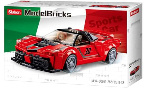 Sluban Klemmbausteine Italienischer Sportwagen rot (262 Teile)