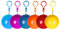 Nizirioo Portable Poncho Ball Regenponchos Regenumfang: 6 Stück Wiederverwendbar Regencape Notfall Regenjacke, Tragbar Regenmante mit Kapuze Erwachsene und Kinder (Zufällige Farbe)