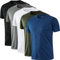 HOPLYNN 5 Pack Running Shirts Men Sport Tops Dry Fit Gym Wicking Athletic T Shirts Breathable Cool Workout Shirts Black/Grey/Blue/White/Green XL