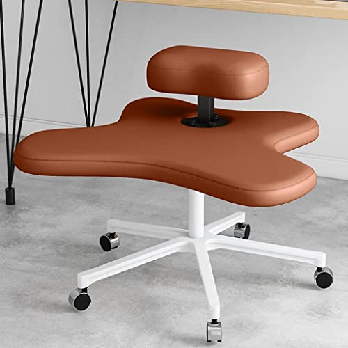 Kniestuhl, Ergonomischer Sitz, Fünfzackig mit Rollen, Höhenverstellbarer Hocker Zur Haltungsverbesserung und korrektur, Geeignet für Den Einsatz im Home Office, Mehrfarbige Ausführung ( Color : Coffee