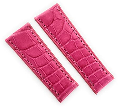 Fluco XS Uhrenarmband für Rolex Daytona echt Alligator 20mm Pink Made in Germany