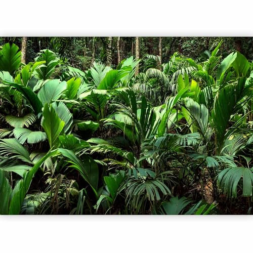 murando Premium Photo Wallpaper Nature 350x256 cm / 138x97 Non-Woven Premium Art Print Fleece Wall Mural Decoration Poster Picture Design Modern Plants Jungle Leaves b-B-0594-a-a