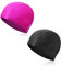 XPEX Confezione da 2 Cuffie da Nuoto Uomo Donna Cuffie da Nuoto Unisex Adulti Bambini Cuffie da Nuoto Unisex Cuffie da Nuoto Elastiche (Rosa Rossa e Nera)