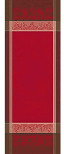 Garnier Thiebaut Tischläufer COURONNE DE NOEL ROUGE 55 x 150 cm