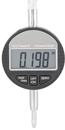 12,7 Mm/0,5 Zoll Digitale Messuhr, Elektronische Messuhr, Digitale Sondenanzeige, Messuhr Mit Hoher Auflösung von 0,01 Mm/0,0005 Für Tischkreissägen, 3D-Drucker, Drehmaschinenwerkstatt