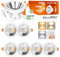 ALUSSO LIGHTING LED Einbaustrahler 230V, 6W 540lm Ø75-80mm Einbauspot mit Abnehmbar LED Modul, Dimmbar 3CCT Warmweiß Naturweiß Kaltweiß, Blendfrei für Küche, Silber Weiß Einbaurahmen Modern, 6er