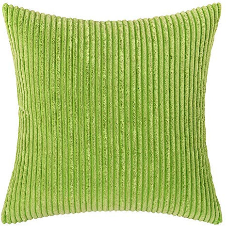 2er Set Kordsamt Kissenbezug,Kissenhüllen Dekorative Sofakissen Dekokissen Weicher Zierkissenbezug Wohnzimmer Sofa Schlafzimmer Boho Dekor,Couchkissen Dekokissen Zierkissenbezug,Apfelgrün,45 x 45cm
