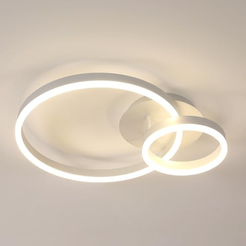 Toolight Plafoniera LED Soffitto 42W 4725LM, Moderna Lampadario LED Soffitto Rotondo Luce Naturale 4500K, Lampada in Acrilico per Soggiorno Camera da Letto Cucina, Ø50cm