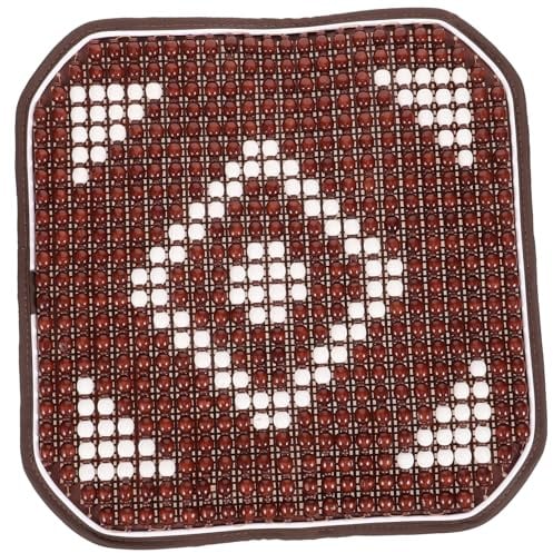 Autositzkissen Perlen 43x43x1cm Gelb für Sommer | Rutschfest, Sanftes Akupressurgefühl, 1 Stück, für Fahrten im Auto oder Zuhause