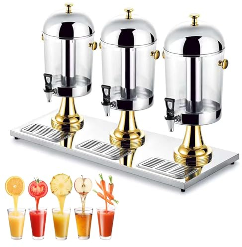 Distributori Di Bevande Per Feste Colazione A Buffet Bar Hotel, Distributore Di Bevande Per Tè In Acciaio Inossidabile Da 24 Litri Distributore Di Acqua Con Contenitore Per Il Ghiaccio 24L Golden