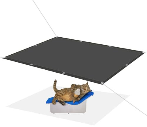 Sonnensegel Quadratisch 1 x 1.6 m Sonnenschutz Sunsegel Quer Vernäht Robust Geeignet für Balkone zur Beschattung, Anthrazit