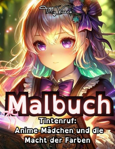 Malbuch Tintenruf - Anime Mädchen und die Macht der Farben: Meistere die Kunst des Anime-Ausmalens mit 50 liebevoll gestalteten Motiven für Fans jeden Alters.
