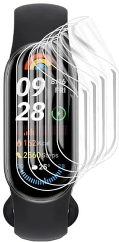 CUFEREDU 6 pcs Pellicola idrogel per Xiaomi Mi Band 9 1.62 Smart Band 9 Smartwatch Soft TPU Pellicola in gel Protezione dello schermo Autoguarigione, Installazione facile, Sensibile al tocco
