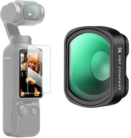 K&F Concept Close Up Macro Lens for Osmo Pocket 3, 10X Magnification 25-40mm Focusing Distance Optical Glass with Magnetic Alloy Frame