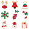 Kiiwah 9 Pièces Broches Pins de Noël en Métal, Broche Noel Mignon Vêtements Sac Veste Accessoires de Bricolage, Décorations de Noël pour Femmes Hommes Filles Garçons(Vintage）