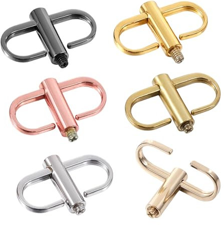 Yuanchu 6 Stück Verstellbare Metallschnalle,6 Farben Einstellbar Metallschnallen zum Kettenriementasche Kette Winzige Clip Chain Strap Shortener für Kettenriemen Umhängetasche Handtasche(Mehrfarbig)