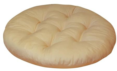 Stuhlkissen Rund 40cm Weiches Stuhlauflage Indoor Ourdoor Sitzkissen Bodenkissen Dekokissen für Esszimmer, Küche, Garten, Büro (Khaki)