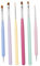 LALADEFIEE 6pcs Nail Art Pen Set Dual-head Colored Nail Painting Tools for Diy Home Salon Use Reusable and Easy to Clean Candy Colors