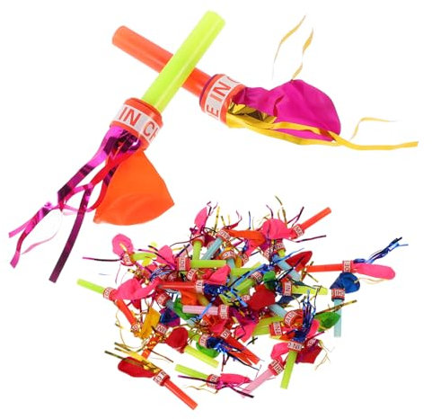 KOMBIUDA Jeder: 100 Partypfeifen Musikalische Blow-outs Krachmacher Für Kinder Erwachsene Und Partys