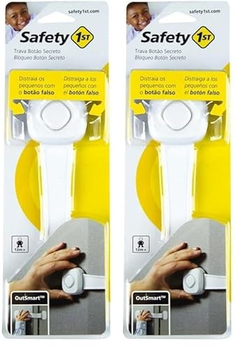Safety 1st Secret Button Bloque Multifonctions Blanc (Lot de 2)