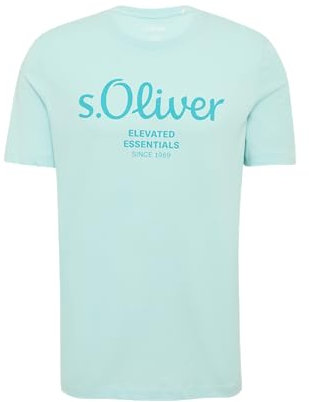 T-Shirt mit Logo-Print ozeangrün L