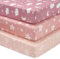 FIEMOL Drap Housse 70 x 140 cm, Lot de 3 Microfibre Ultra Douce et Lisse Élastique sur Tout Le Tour - pour Matelas de Lit Bébé et Lit Enfant, Étoiles Roses