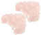 VICASKY 1 paire de patchs roses en cristal pour les yeux - Masque pour les yeux - Masque pour les yeux - Quartz rose - Pansements de massage du visage - Pierre de cristal rose