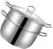 FUNNETOYU Olla Vaporera De Acero Inoxidable Para Cocinar Olla De Asas Para Hervir y Cocinar Al Vapor Utensilio Multifuncional De Rejilla De Vapor Para Verduras y Sopas