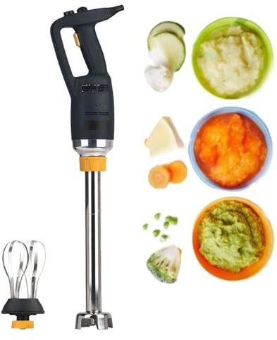 Commercial Stick Blender/350W Hand Mixer, 4,000-18,000 RPM, Detachable Shaft: 200 Mm, Stainless Steel, Professional Electric Stick Blender for Restaurant Kitchen Use