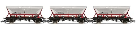 Hornby - TT TT6036 EWS HFA Hopper Triple Pack with Canopy, Silver