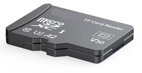 Jooehyer TF Card Reader with TF Card Appearance Design 8 TF Cards Slots Multifunctional High-Speed Memory Card Reader