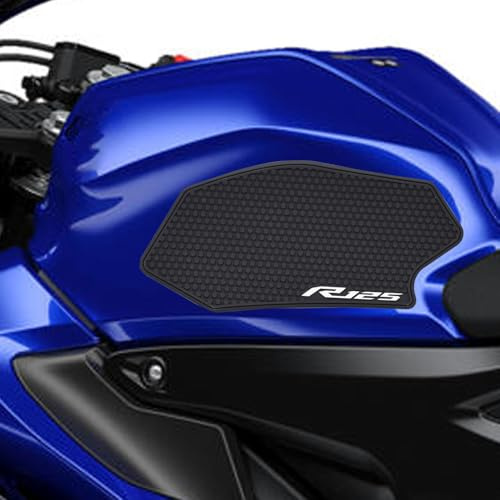 für Yamaha YZF-R125 YZF R125 2023-2025 Motorcycle Side Fuel Tank pad Tank Pads Protector Stickers Decal Gas Knee Grip Traction Pad Tankpad (One Set) Black YZFR125 2024