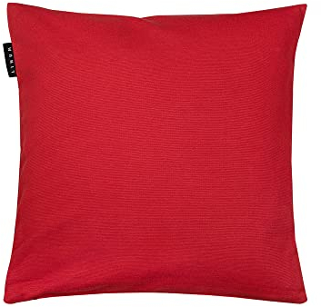 LINUM Annabell Elegant Kissenhülle 40x40 cm, 100% Baumwolle, Maschinenwaschbar, Chinarot