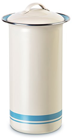 Jamie Oliver JB8940 Storage Range Big Old Storage Tin (Spaghetti Tin), 25.4 cm High - Carbon Steel, Cream and Blue