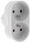 Zenitech - Multiprise 2 Prises pour Façade - Biplite 2x16A - Design Élegant pour Maison et Bureau - Installation Encastrée - Matériaux Durables - Blanc - 15 cm