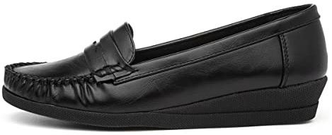 SOFT-LITES. Softlites Delia Womens Black Moccasin Loafer Shoe - Size 3 UK - Black