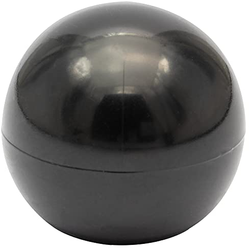 WAGNER Doorstop Golf Ball - Ø 32 x 29 mm, Design Buffer Made of high Class Synthetic, Black, to be Screwed on Floors, mounting Material Included - 15504511