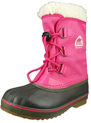 Sorel Yoot PAC Nylon Waterproof, stivali invernali Unisex - bambini e ragazzi, Rosso (Ultra Pink x Alpine Tundra), 37 EU