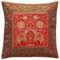 DK Homewares Indisch Couch Kissenbezug 40x40 cm Rost Brokat Jacquard Weben Kissenbezüge Couchkissen Reißverschluss Elefant Quadrat Kissenhülle Tiermotiv - 1 Stück (nur Bezug)