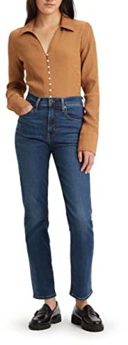 Levi's Femme Jeans 724 High Rise Straight, Blue Wave Dark, 30W / 32L
