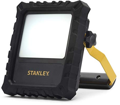Stanley, Projecteur de chantier LED 10W, 800 lumens, résistant aux chocs, IP54, léger et portable, angle d'éclairage optimal pour un travail efficace en extérieur