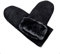 MEGAUK Damen Fäustlinge mit Warme Gefüttert - Lammfell Design Handschuhe - Kunstfell Winterhandschuhe - Winter Fausthandschuhe (Schwarz)