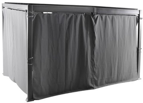 Hespéride - Rideaux pour pergola Avila Ardoise (6 Rideaux)