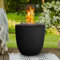 muenkel design Lasa – Asphalt-schwarz – Bio-Ethanol Feuerstelle Gartenfackel Terrassenfeuer mit Round Burner 350 Brennkammer