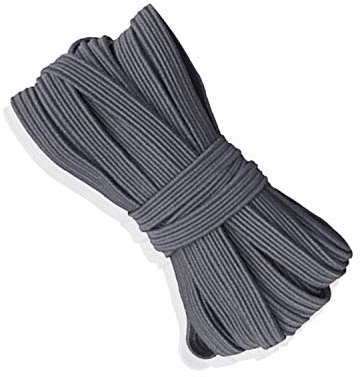 Weddecor 5mm Elastisch Flach Spule Von Nähen, Handwerk Und DIY Kunst Breit Geflochten Stretch Band Kordel Schnur Zum Nähen Maske,Handwerk Bekleidung, Stricken, Schneiderei, Hosenbund